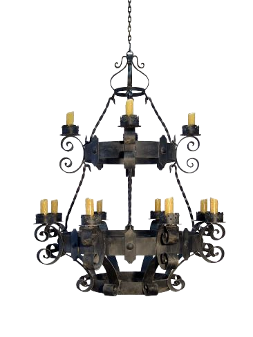 Leon Two-Tier Scroll Chandelier