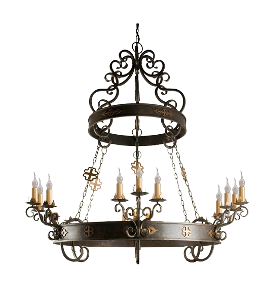 Leon Two-Tier Scroll Chandelier