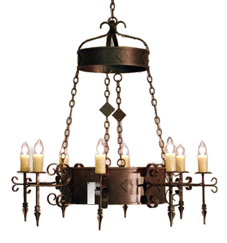 Taos Hammered Drum Chandelier - Image 2