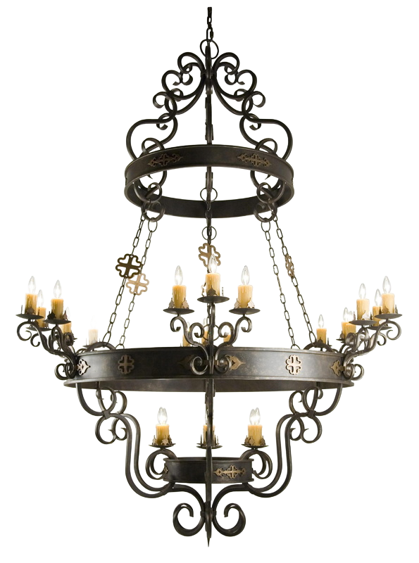 Leon Two-Tier Scroll Chandelier